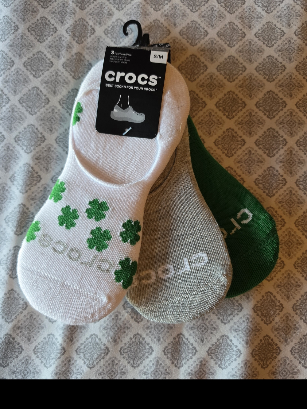 CROCS 3-Pack No-Show Socks
